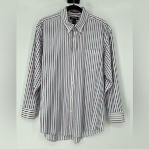 LANDS’ END TAILORED FIT NO IRON SUPIMA‎ PINPOINT DRESS SHIRT NWOT